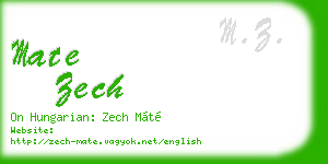 mate zech business card